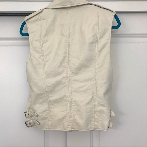 H&M Moto Cream Vest size 6 - Picture 2 of 7